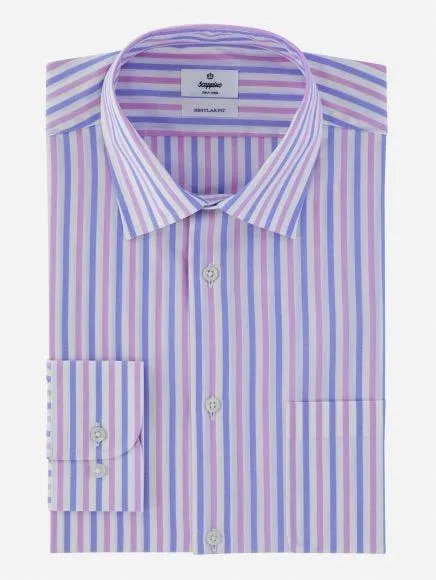 Camisa Business Casual Popelina a Rayas