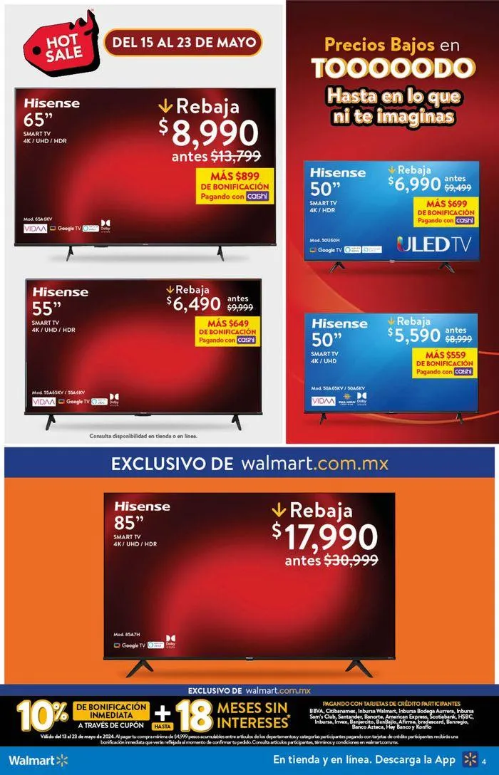 Catálogo de Walmart - Hot Sale 20 de mayo al 23 de mayo 2024 - Pagina 4
