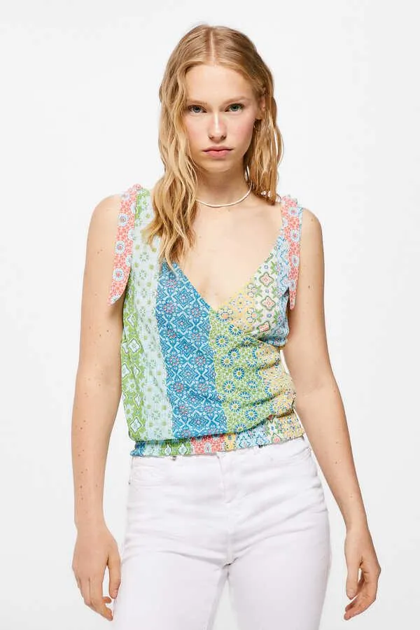 Top Cruzado Estampado