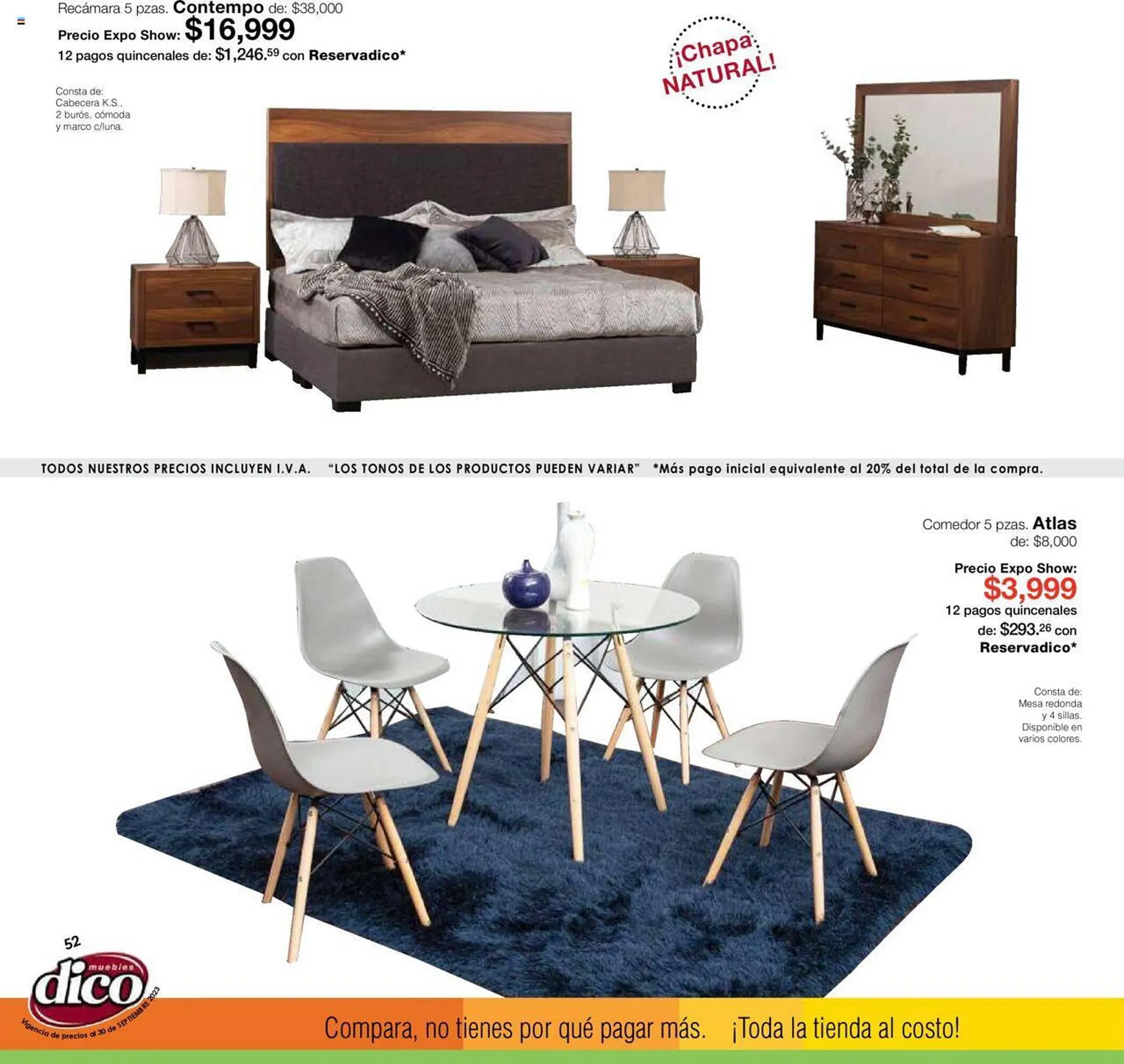 Catálogo de Catálogo Muebles Dico 7 de septiembre al 30 de septiembre 2023 - Pagina 52