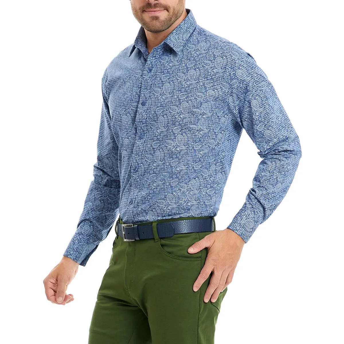 Camisa Manga Larga | Azul | SlimFit