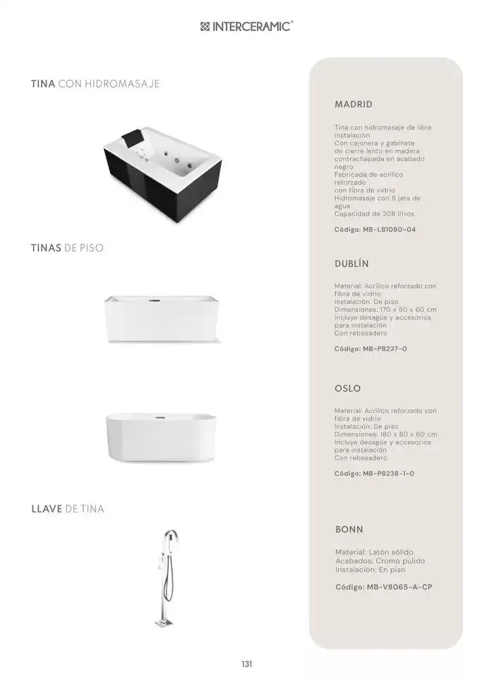 Catálogo de Muebles de Baño y Cocina 14 de noviembre al 31 de marzo 2025 - Pagina 131
