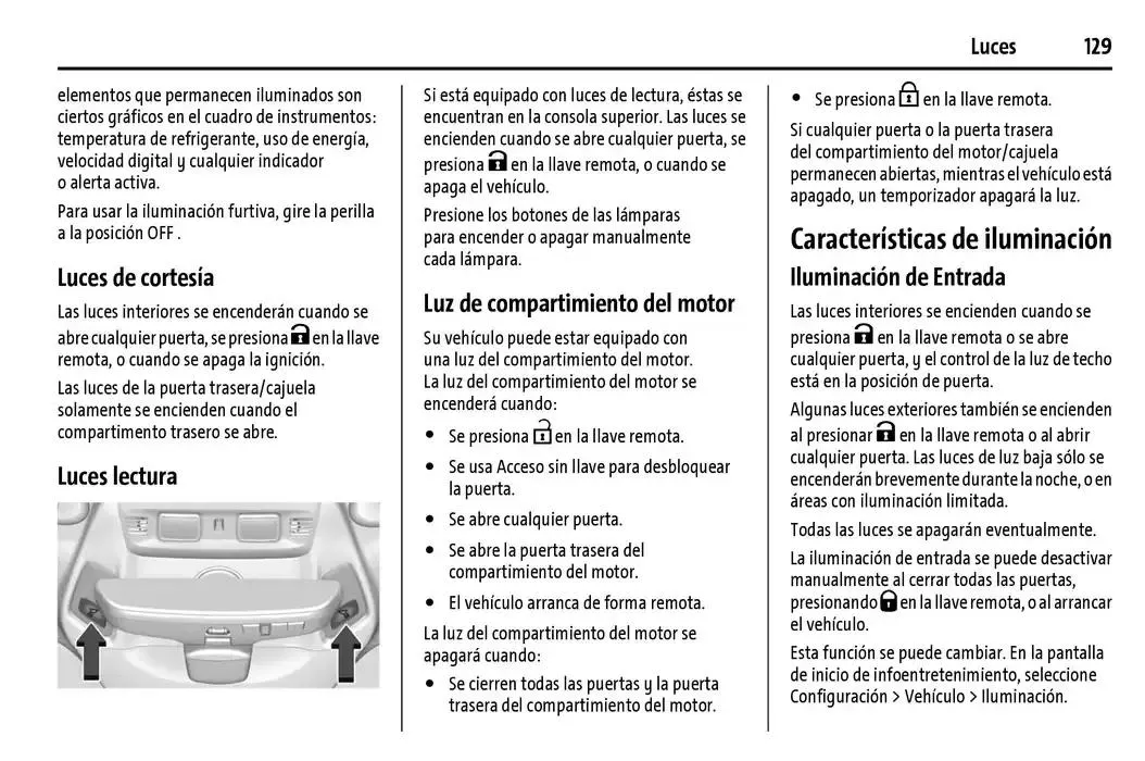 Catálogo de Chevrolet Corvette Stingray Manual del propietario 22 de enero al 31 de diciembre 2025 - Pagina 130