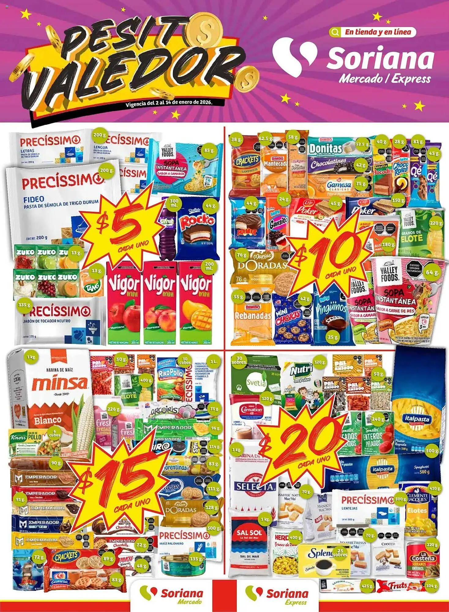 Catálogo de Folleto Soriana Mercado 2 de enero al 14 de enero 2026 - Pagina 1