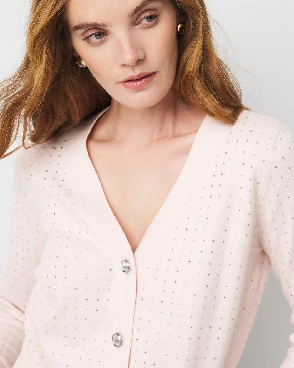 Embellished Cardigan Sweater