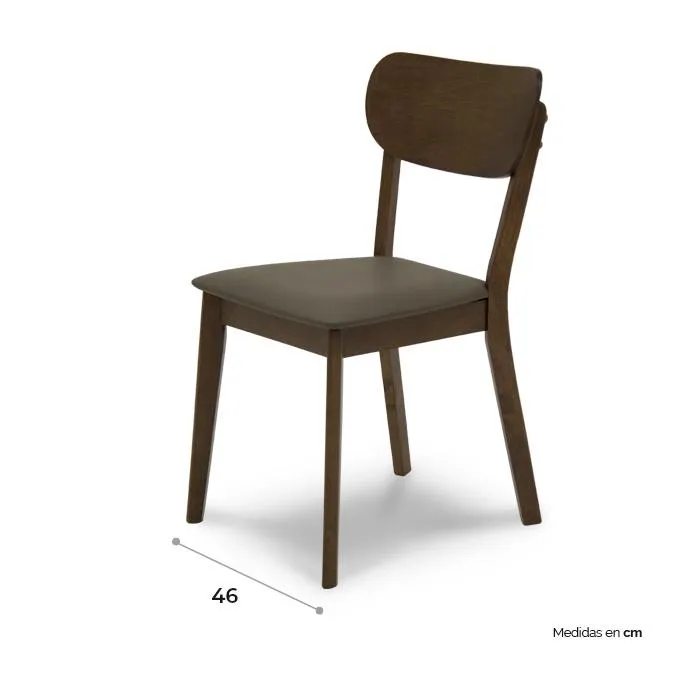 Silla Pu Gris Oxford/nogal Oli