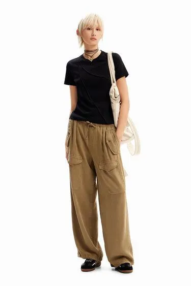 Camiseta patch canalé