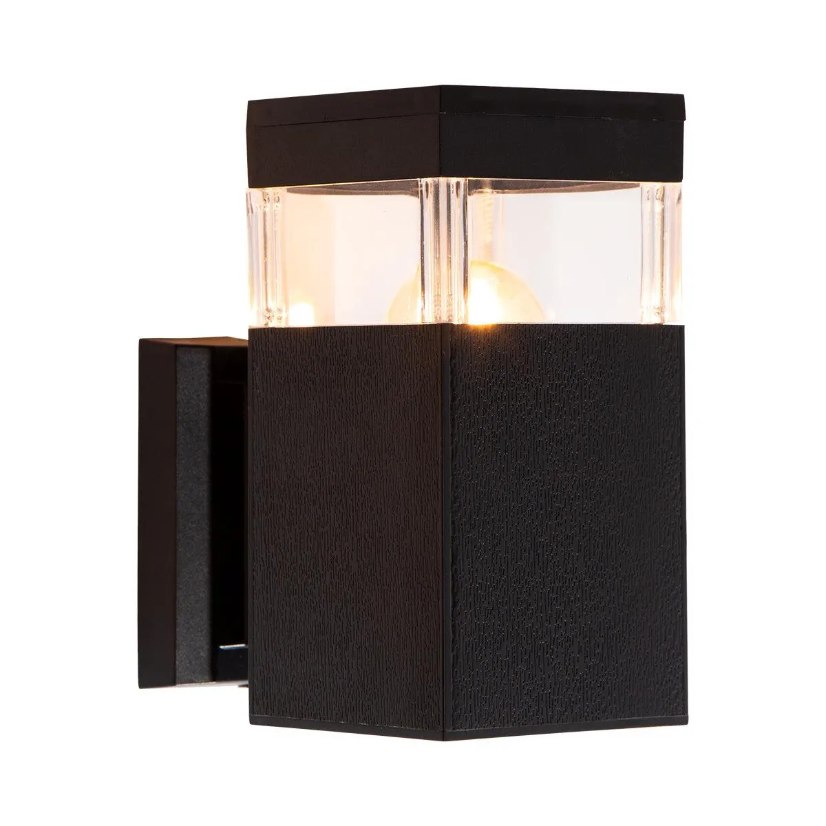 Aplique exterior IP44, color negro, 1 luz E27, 10W