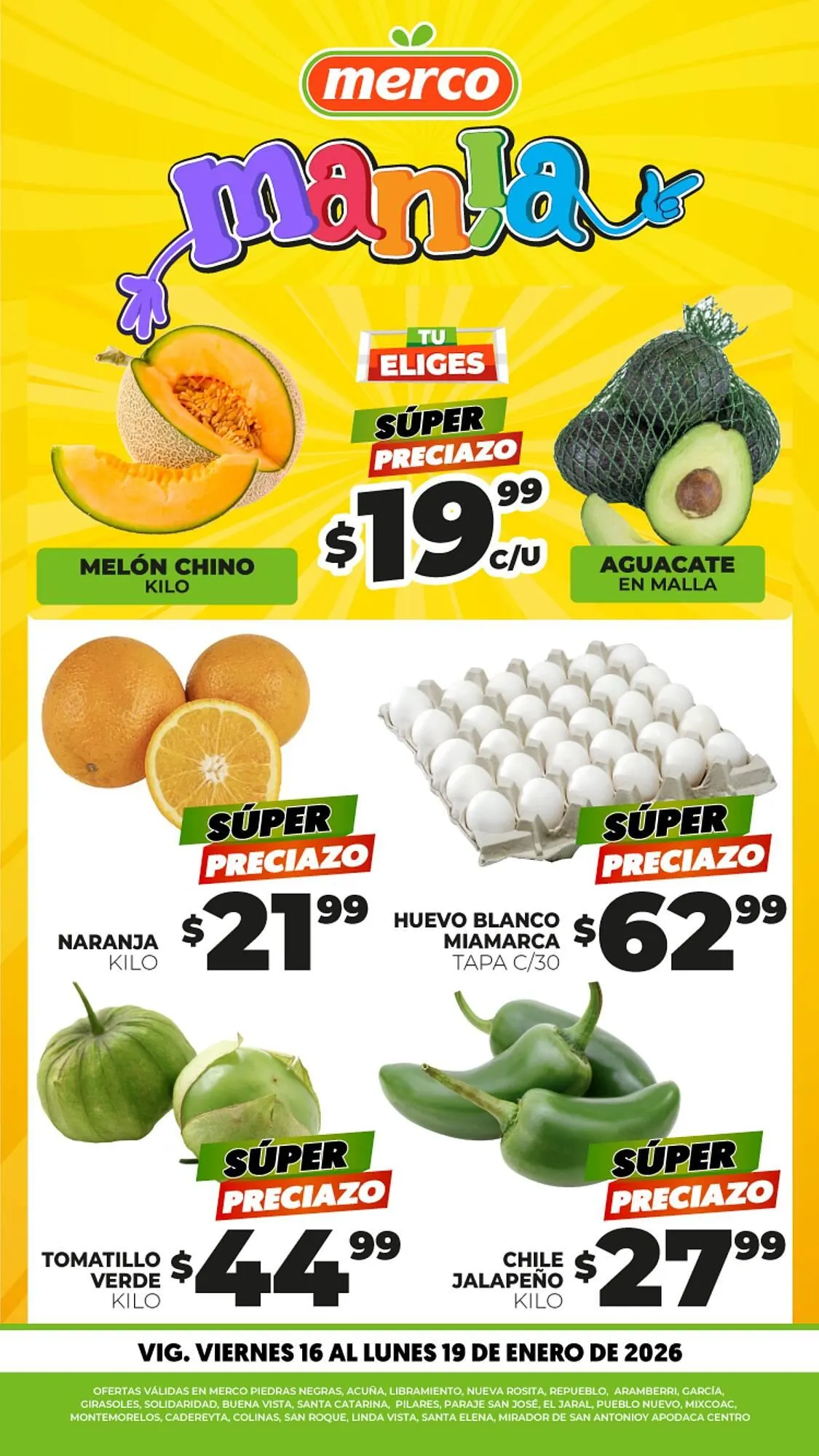 Catálogo de Folleto Merco 16 de enero al 19 de enero 2026 - Pagina 1