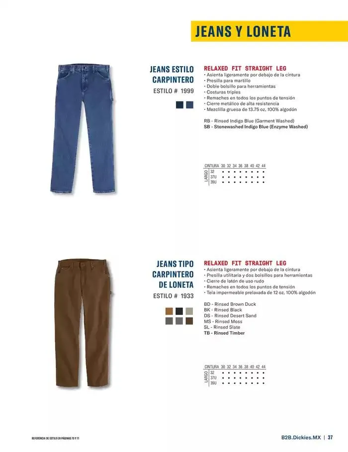 Catálogo de B2B Dickies Catalog 23 de octubre al 30 de abril 2025 - Pagina 37