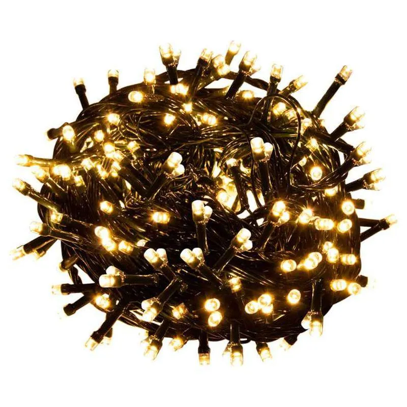 Serie Navideña 140 Led Luz Calida 8 Funciones 7 Metros