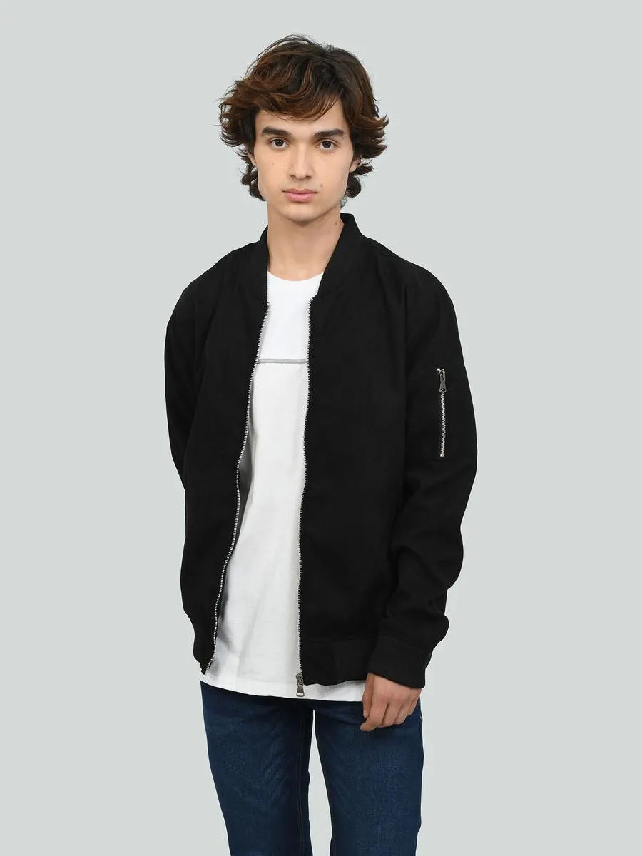 Chamarra Bomber Tela Diferenciada