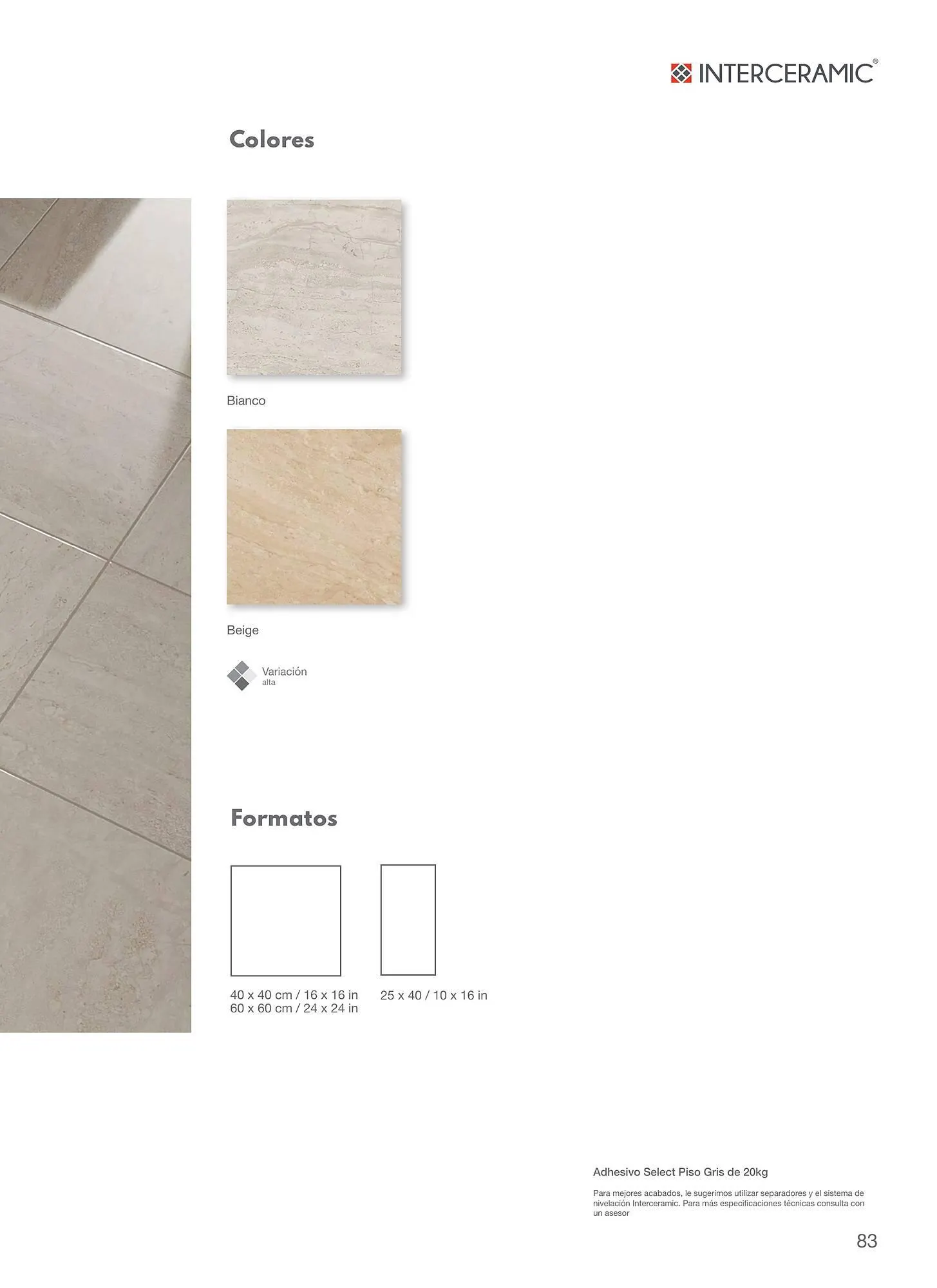 Catálogo de Catálogo Interceramic 12 de marzo al 31 de diciembre 2024 - Pagina 83