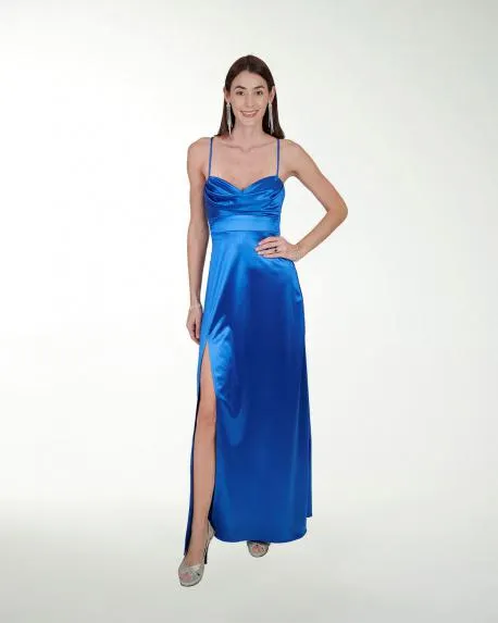 VESTIDO CL LISO DRAPEADO EN BUSTO