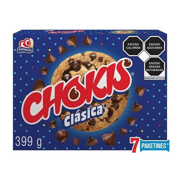 Galletas Chokis clásica con chispas sabor chocolate 399 g