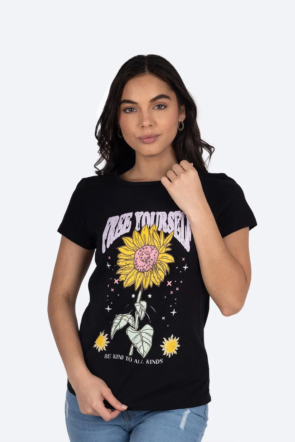 Playera estampada free yourself