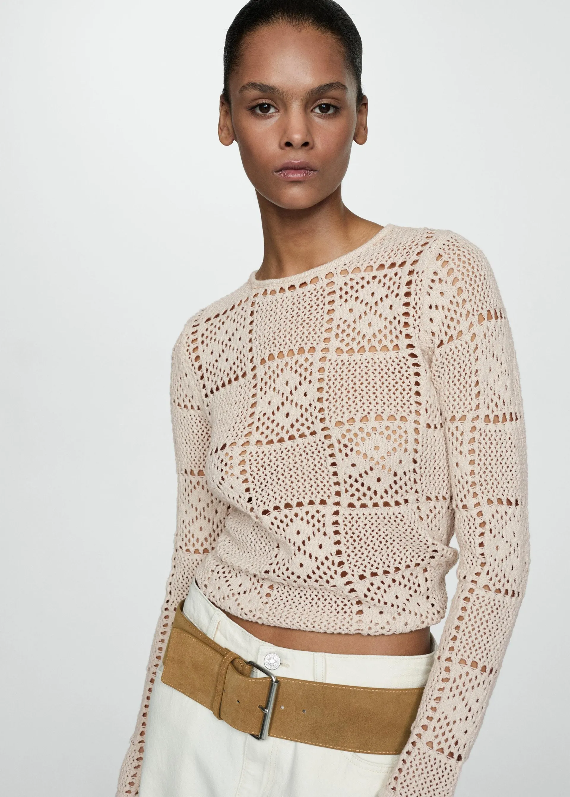 Jersey crochet detalles calados