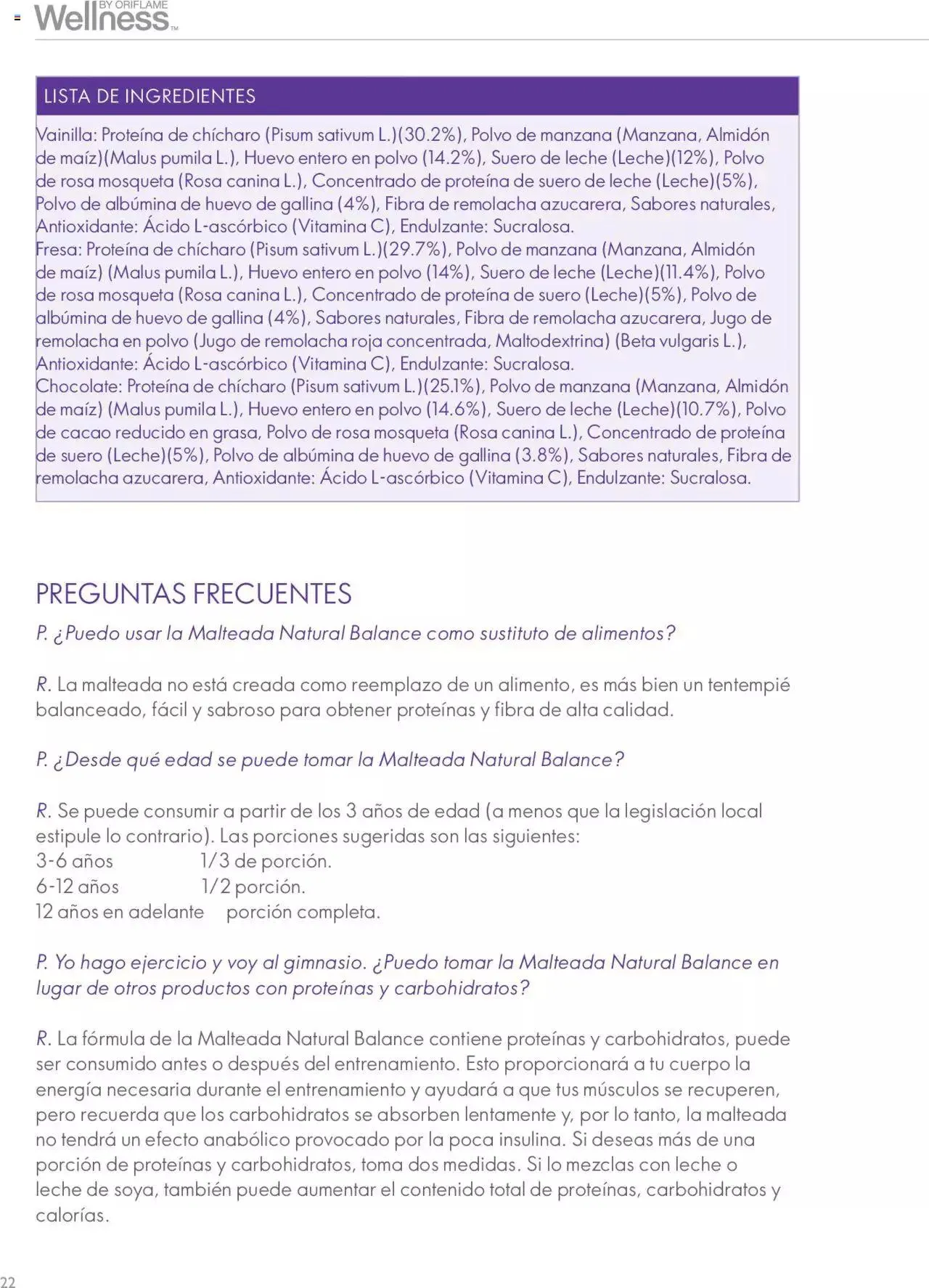 Catálogo de Oriflame - Guía de Producto Wellness 10 de noviembre al 31 de diciembre 2024 - Pagina 22