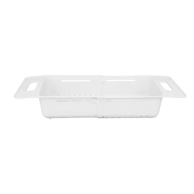 Escurridor En Forma De Cesto Rectangular Blanco 37x18 cm