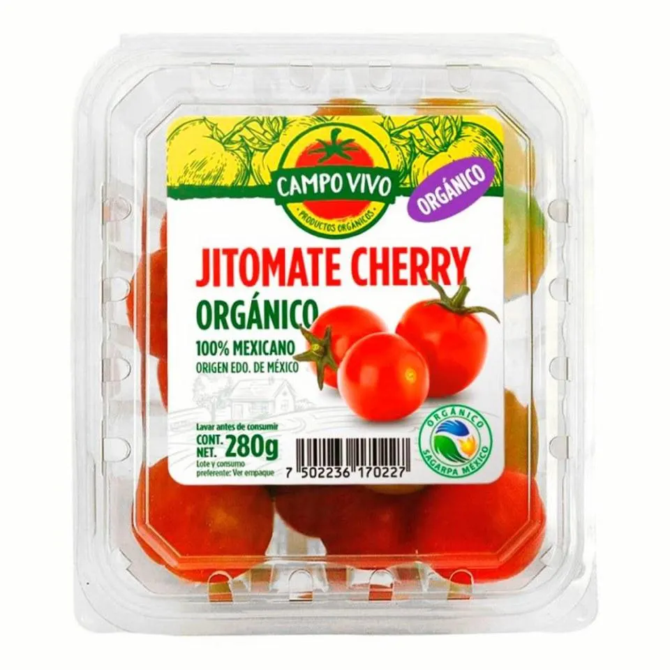 Jitomate cherry orgánico Campo Vivo 280 g