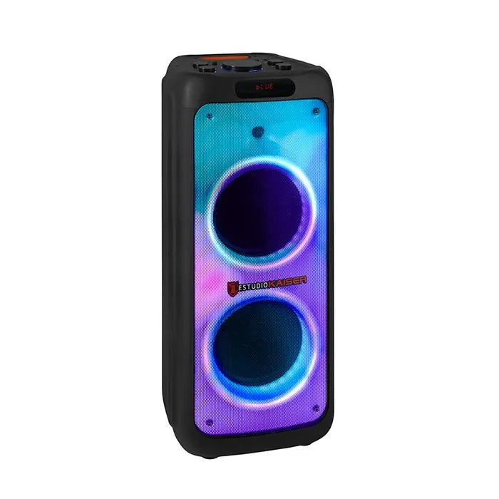Bafle 2X10″ recargable 60 W RMS con luz