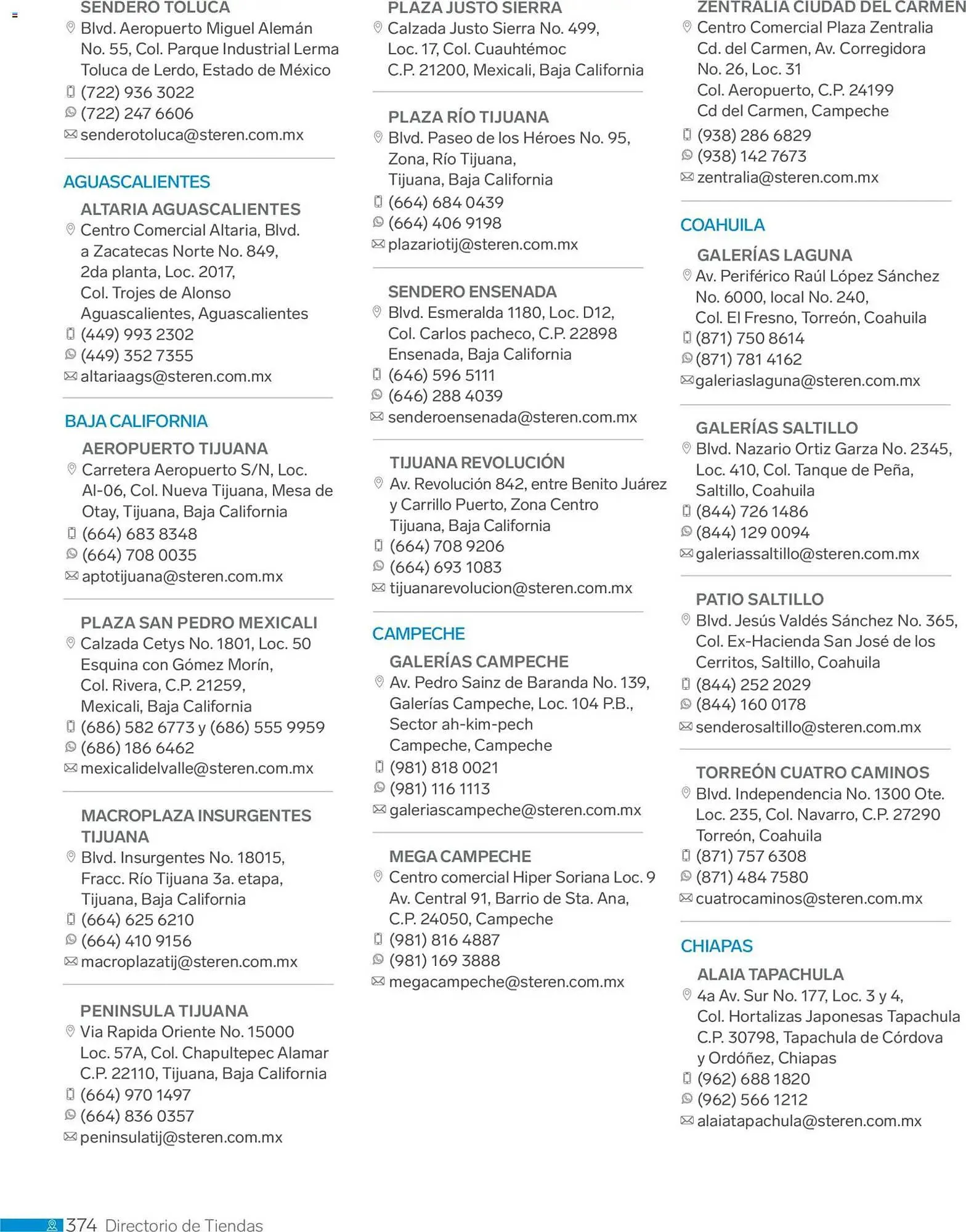 Catálogo de Catálogo Steren 1 de enero al 1 de enero 2027 - Pagina 386