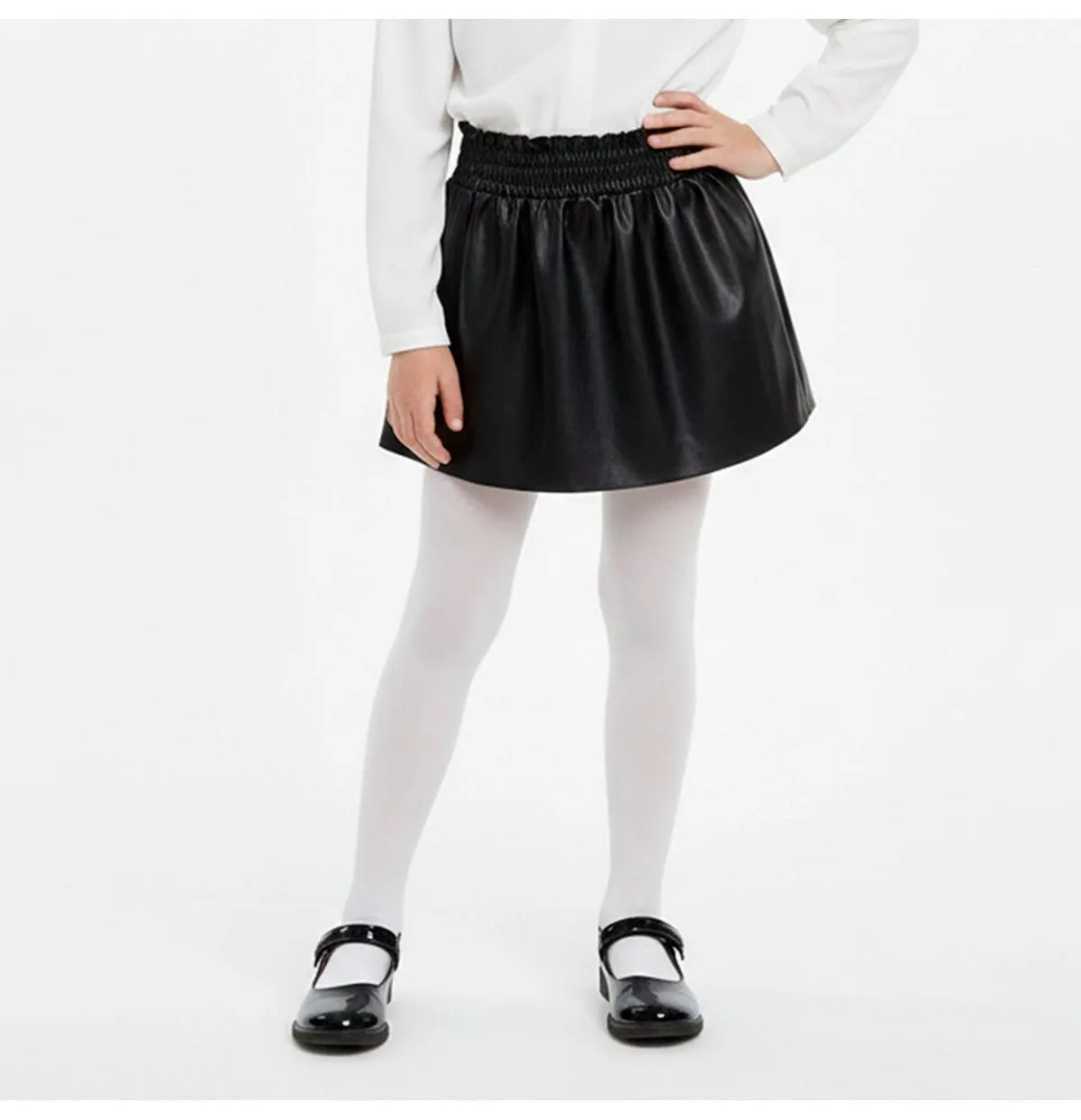 Falda Short Lompers Kids Vinipiel Con Resorte Para Niñas 0185