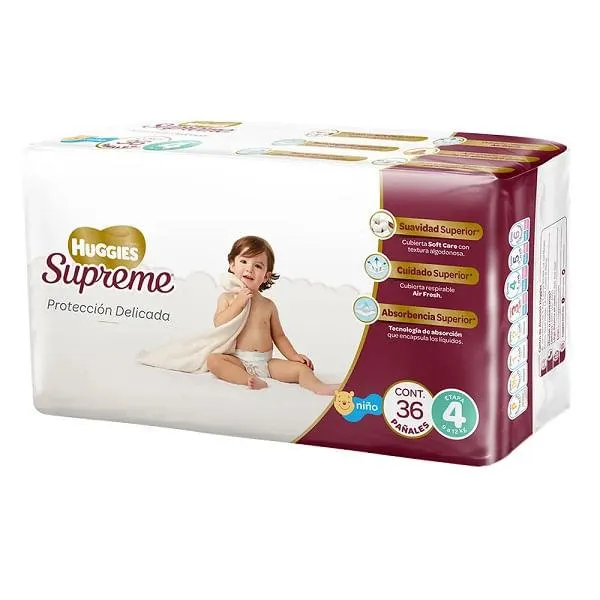 Huggies Pañales Supreme Etapa 4 unisex 36 pzas. - Huggies Pañales Supreme Etapa 4 unisex 36 pzas.