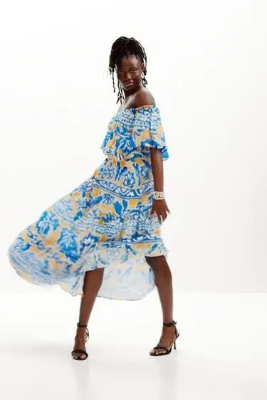 Vestido largo arty Stella Jean