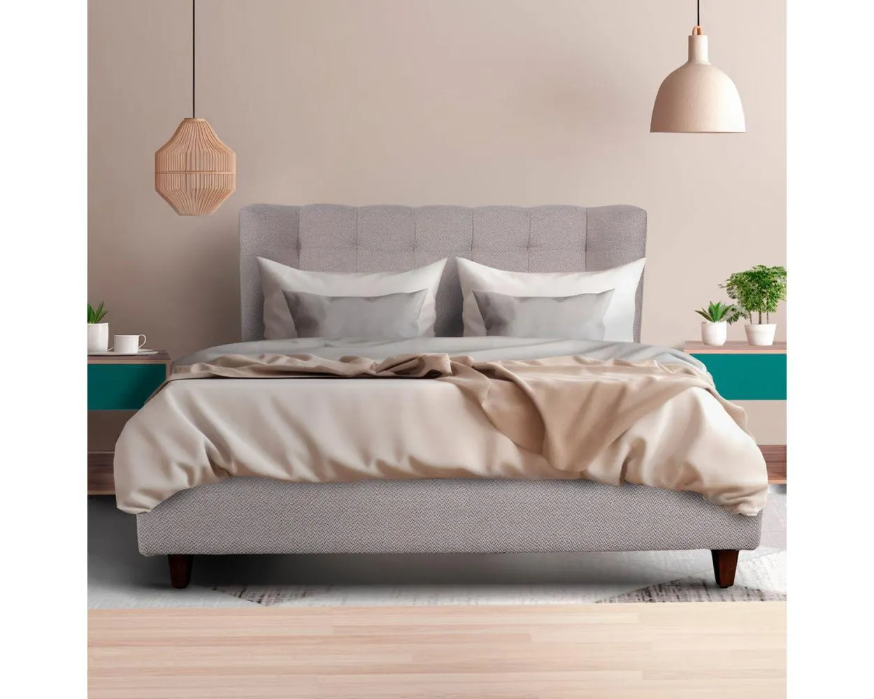 Cama Queen Size Stella Beige