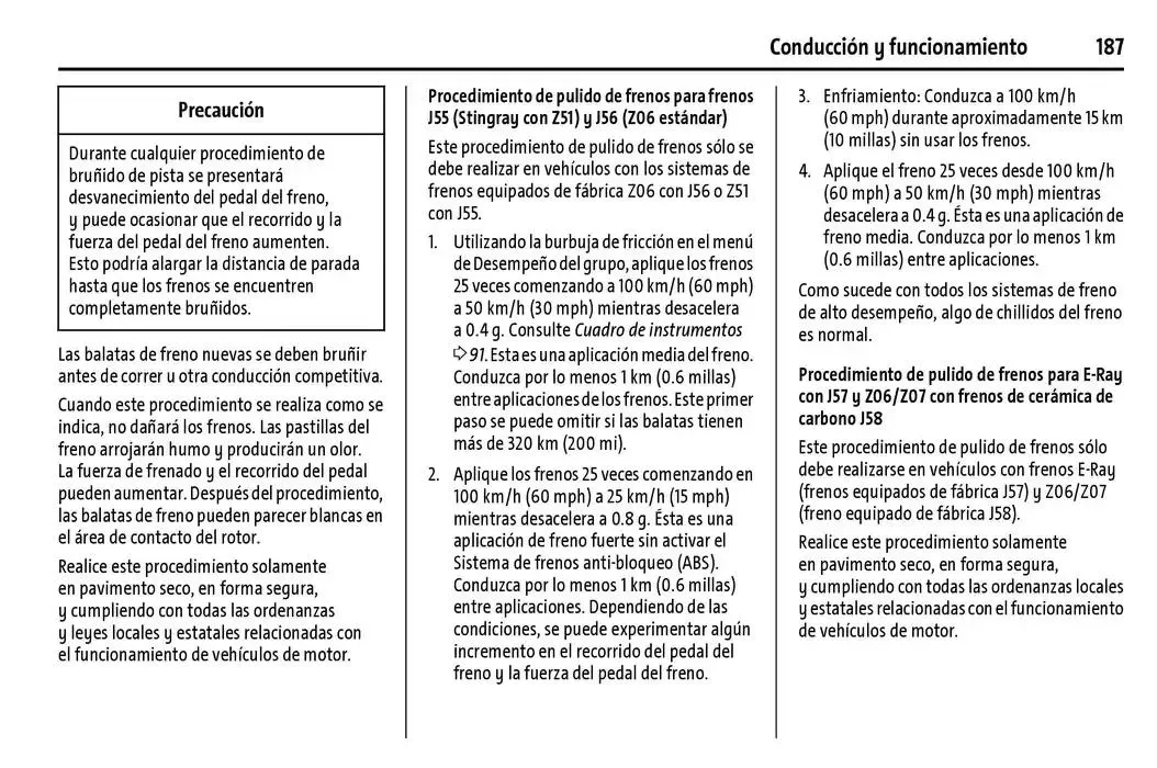 Catálogo de Chevrolet Corvette Stingray Manual del propietario 22 de enero al 31 de diciembre 2025 - Pagina 188