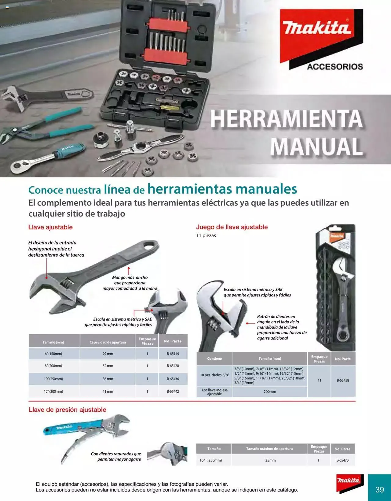 Catálogo de Makita Ofertas Accesorios 5 de septiembre al 31 de diciembre 2023 - Pagina 39