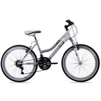 Bicicleta BENOTTO Montaña MADEIRA R24 21V. Mujer FS Frenos ”V” Acero Plata/Blanco Talla:UN