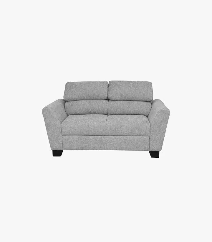 Love Seat Kenya de tela color gris