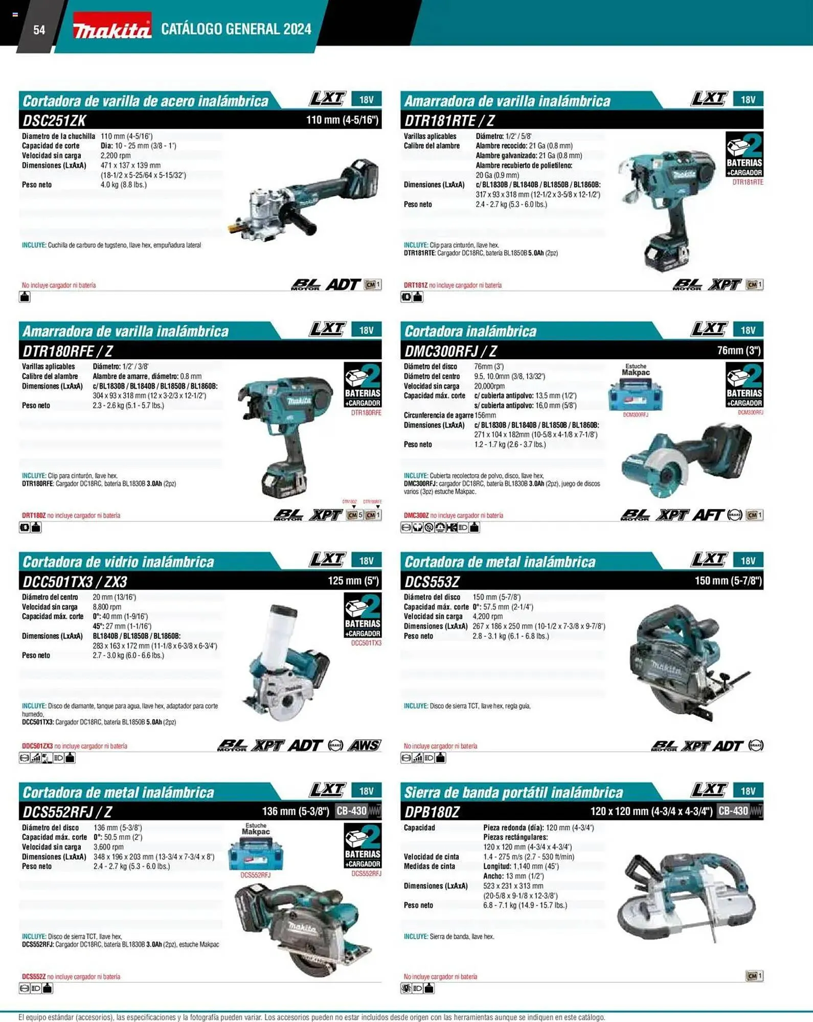 Catálogo de Catálogo Makita 4 de septiembre al 1 de julio 2026 - Pagina 54