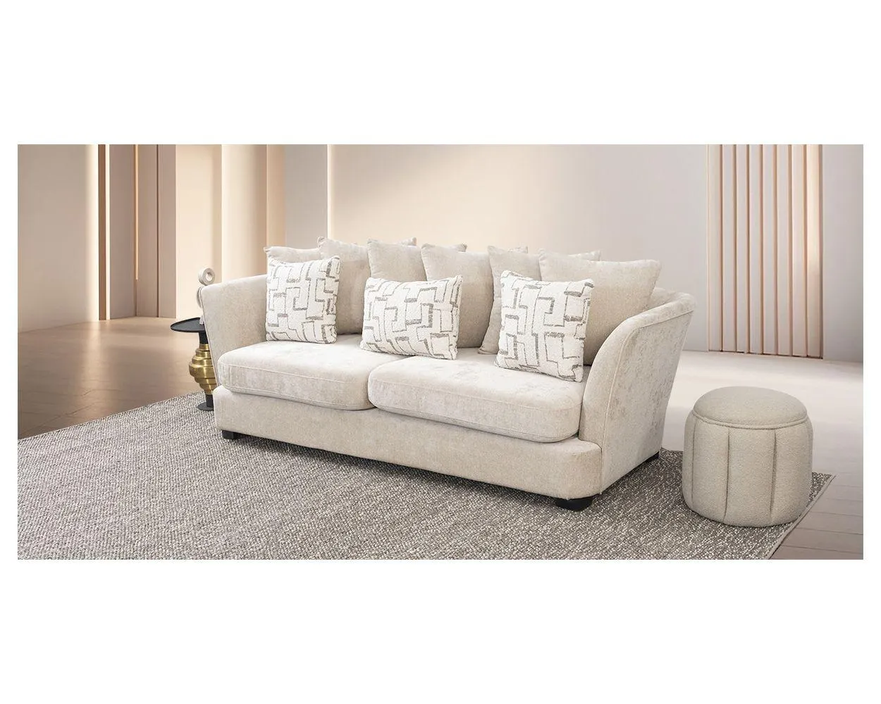 Sofá 3 Plazas Opulent Beige