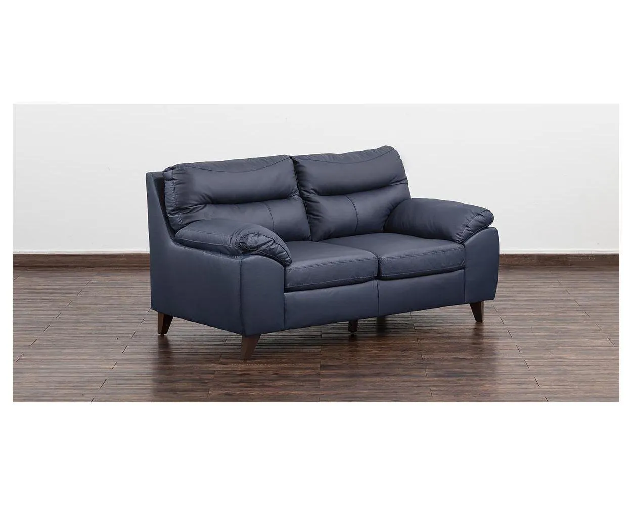 Sofá 2 Plazas Piel Match Bolton Azul