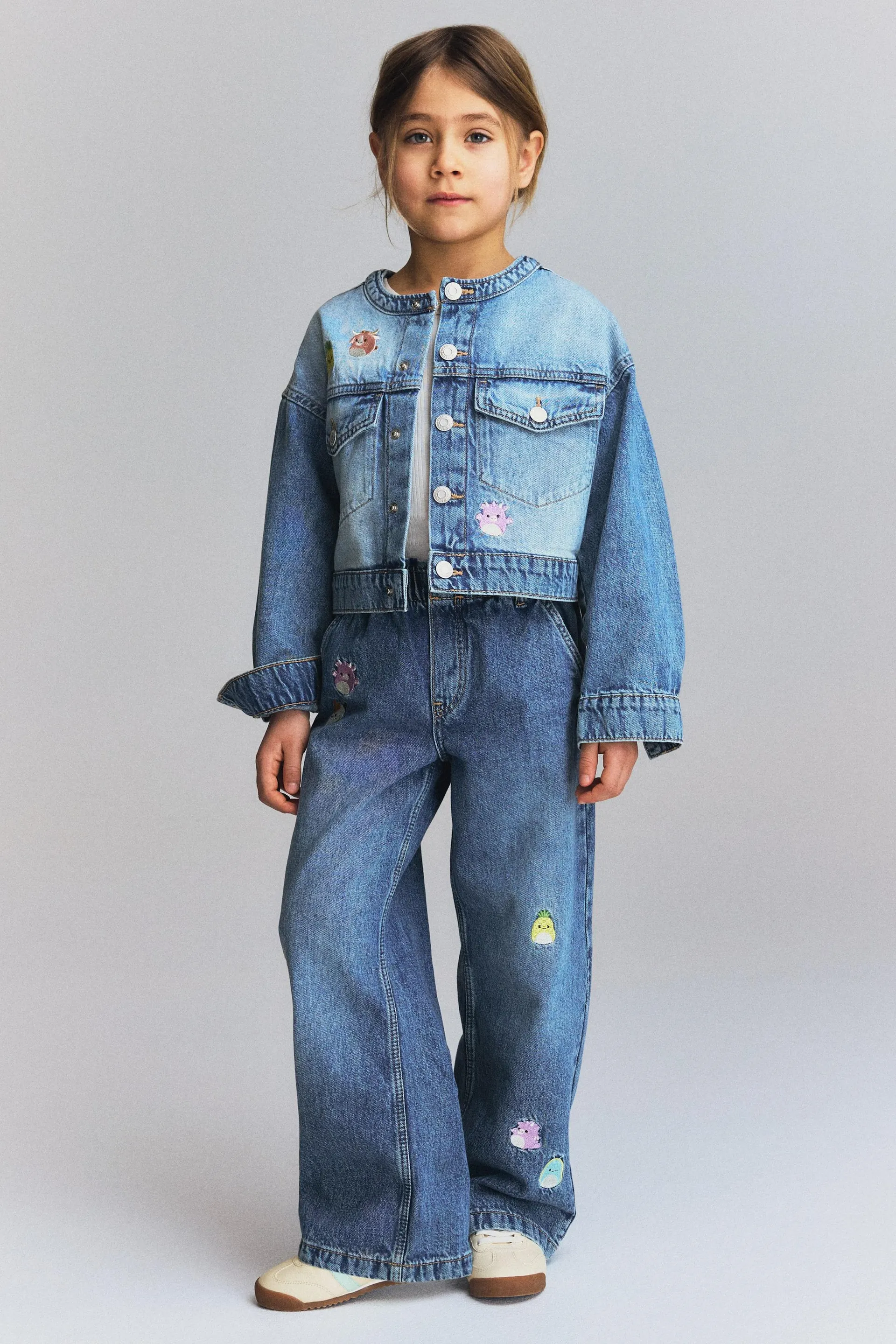 Wide Leg Jeans con diseño