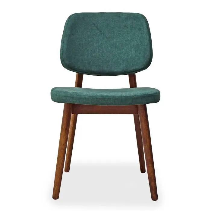 Silla Tela Verde/nogal Oxi