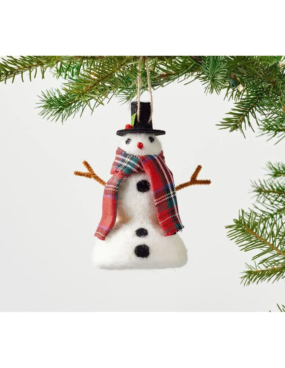 Ornamento navideño muñeco de nieve Felt Snowma