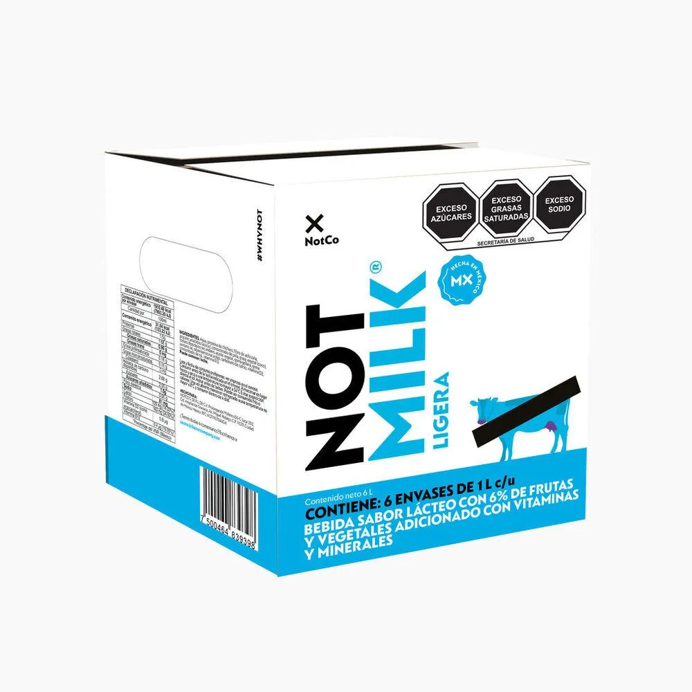 Bebida Vegetal Ligera Not Milk 6/1 L