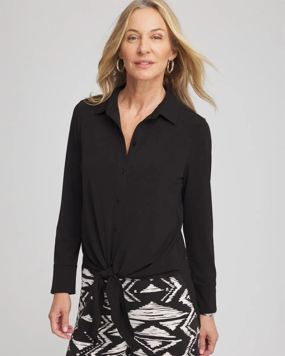 Travelers ™ Knit Tie-Front Shirt