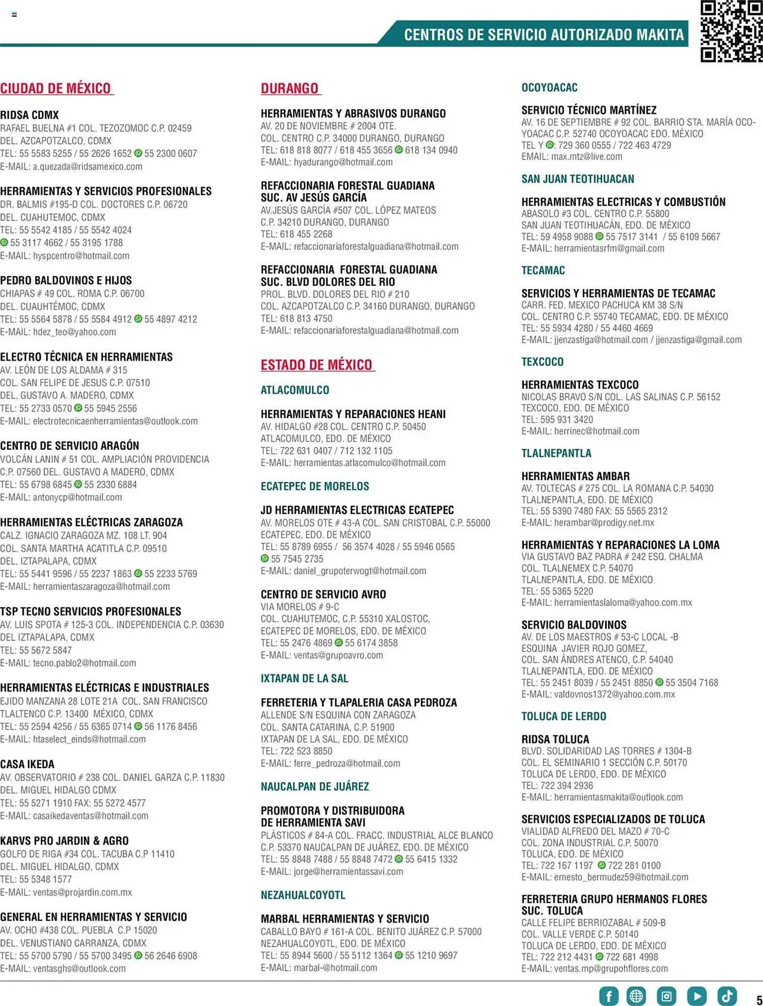 Catálogo de Catálogo Makita 4 de septiembre al 1 de julio 2026 - Pagina 5