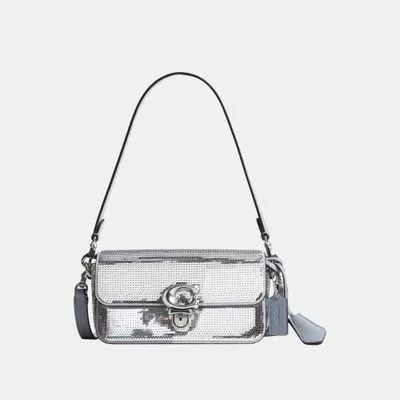 Bolsa Shoulder Bag Baguette Lentejuela Studio
