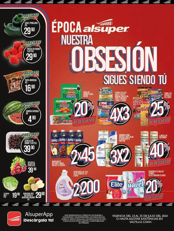 Catálogo de Alsuper SALTILLO 24 de julio al 25 de julio 2024 - Pagina 1