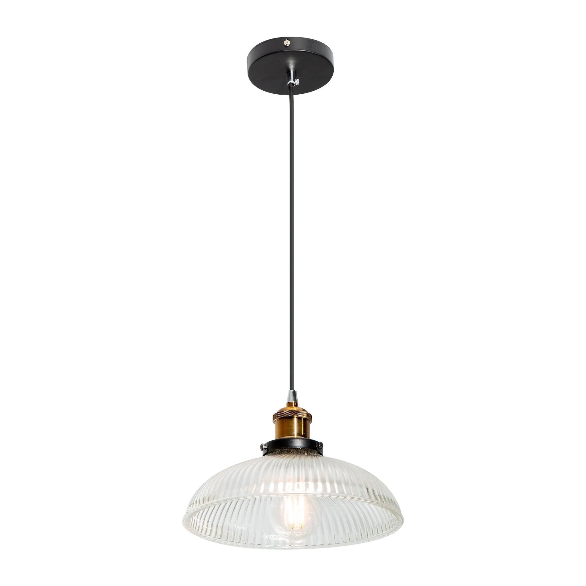 Lámpara Colgante Acabado en Negro Socket E27 60w 1 Luz