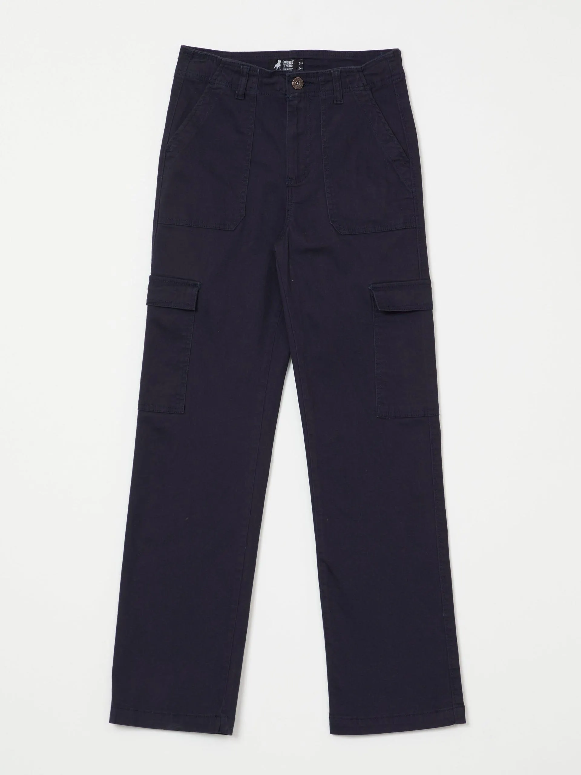 Pantalón Cargo Corte Recto Negro