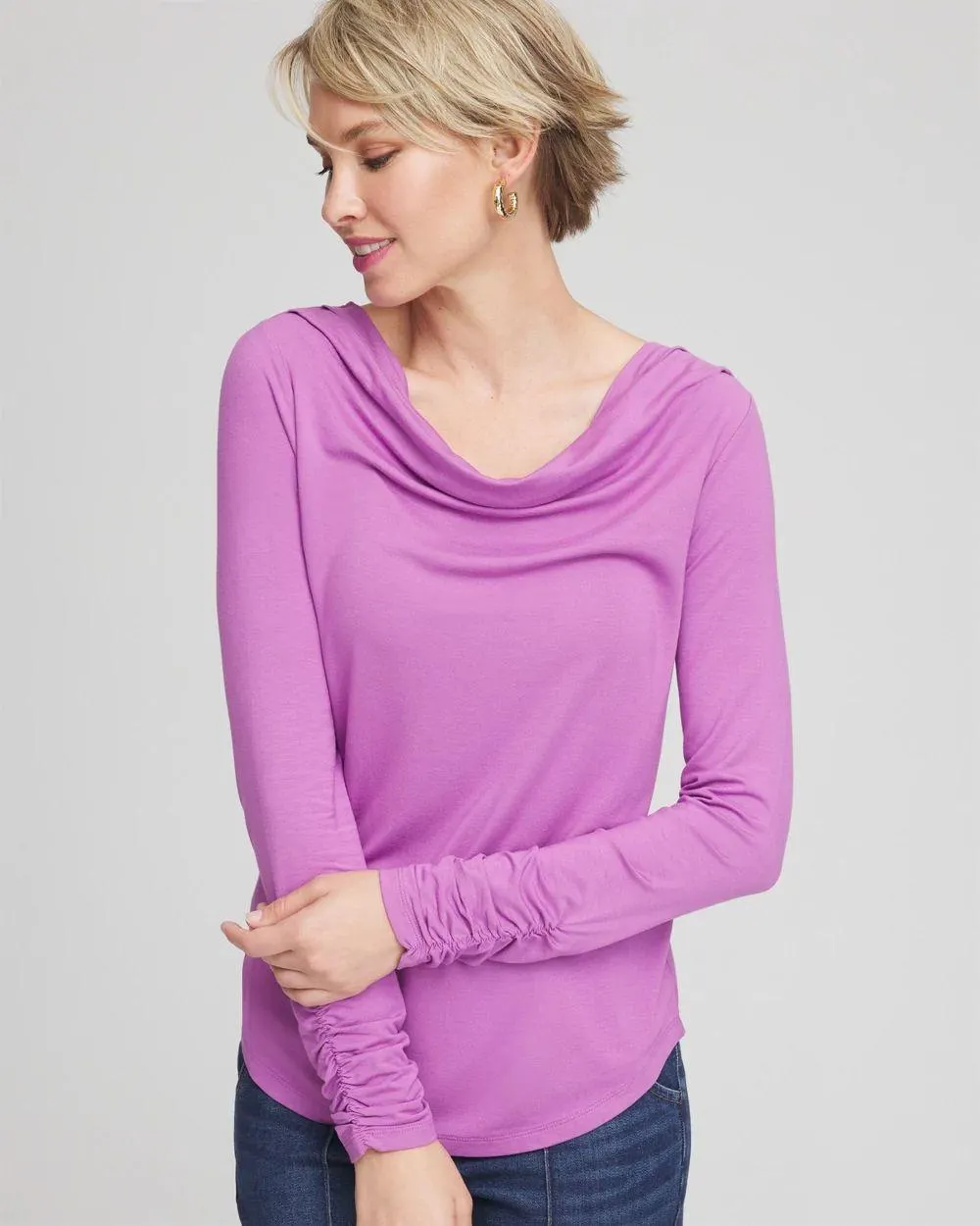 Cowlneck Long-Sleeved Tee