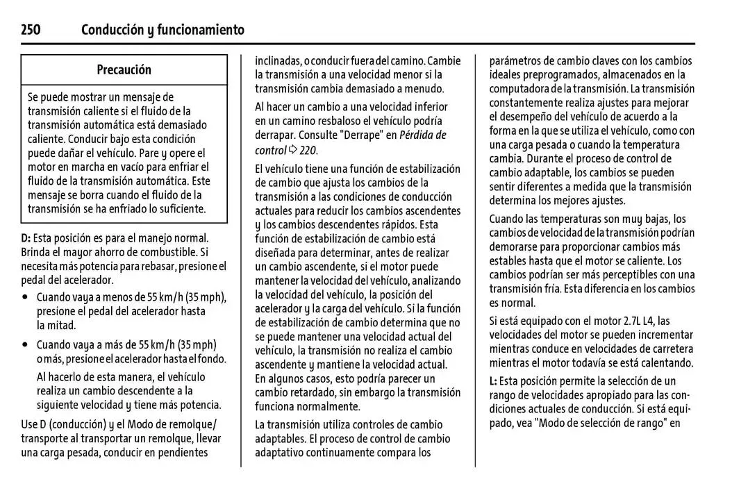 Catálogo de Cheyenne 2025 Manual del propietario 22 de enero al 31 de diciembre 2025 - Pagina 251