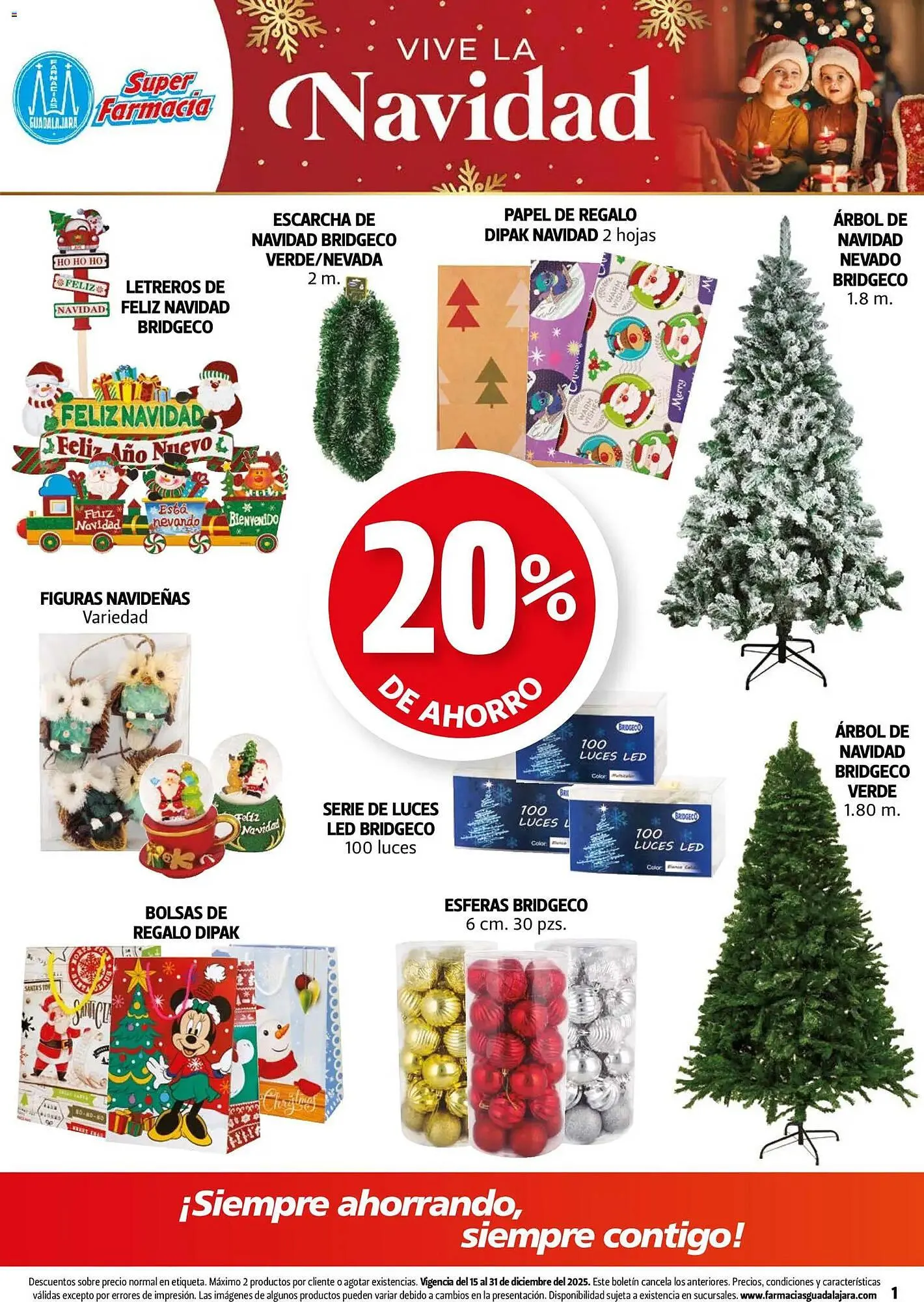 Catálogo de Folleto Farmacias Guadalajara 15 de diciembre al 31 de diciembre 2025 - Pagina 1
